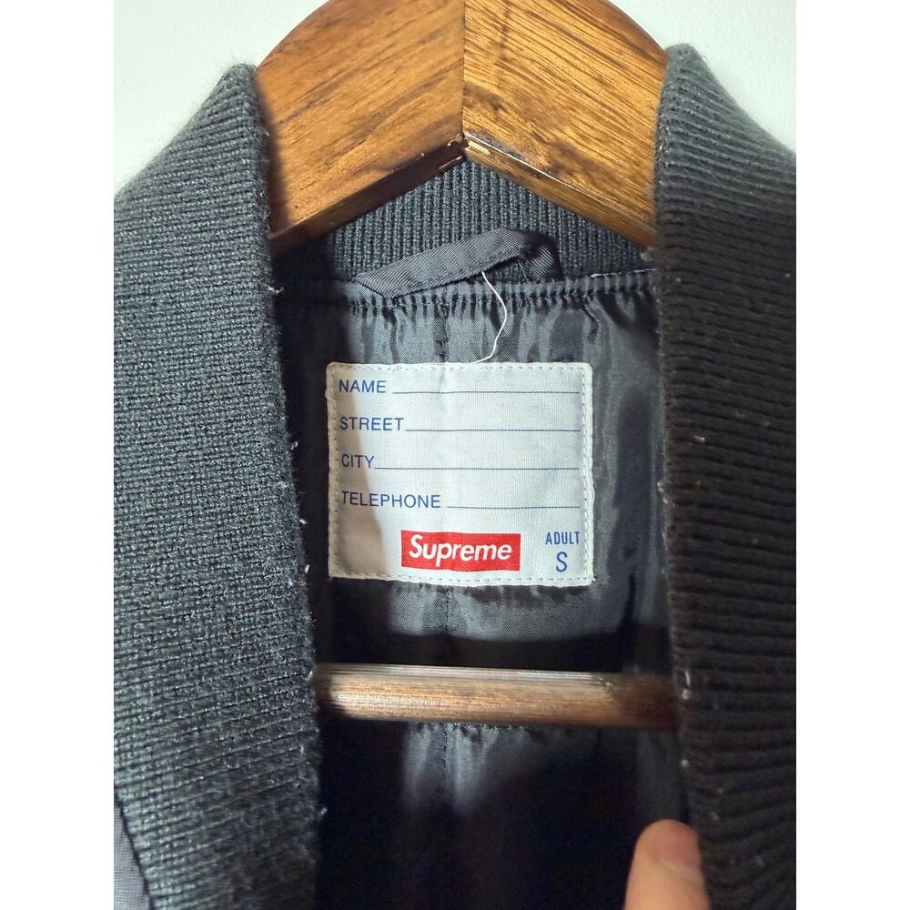 Supreme Contrast Script Varsity Jacket - image 5